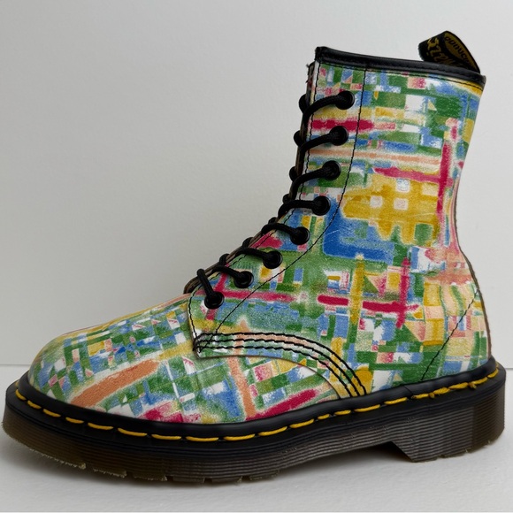 Vintage Dr. Martens England Rainbow Quaser 1460 White Leather MIE Boots UK 3 - Picture 4 of 16